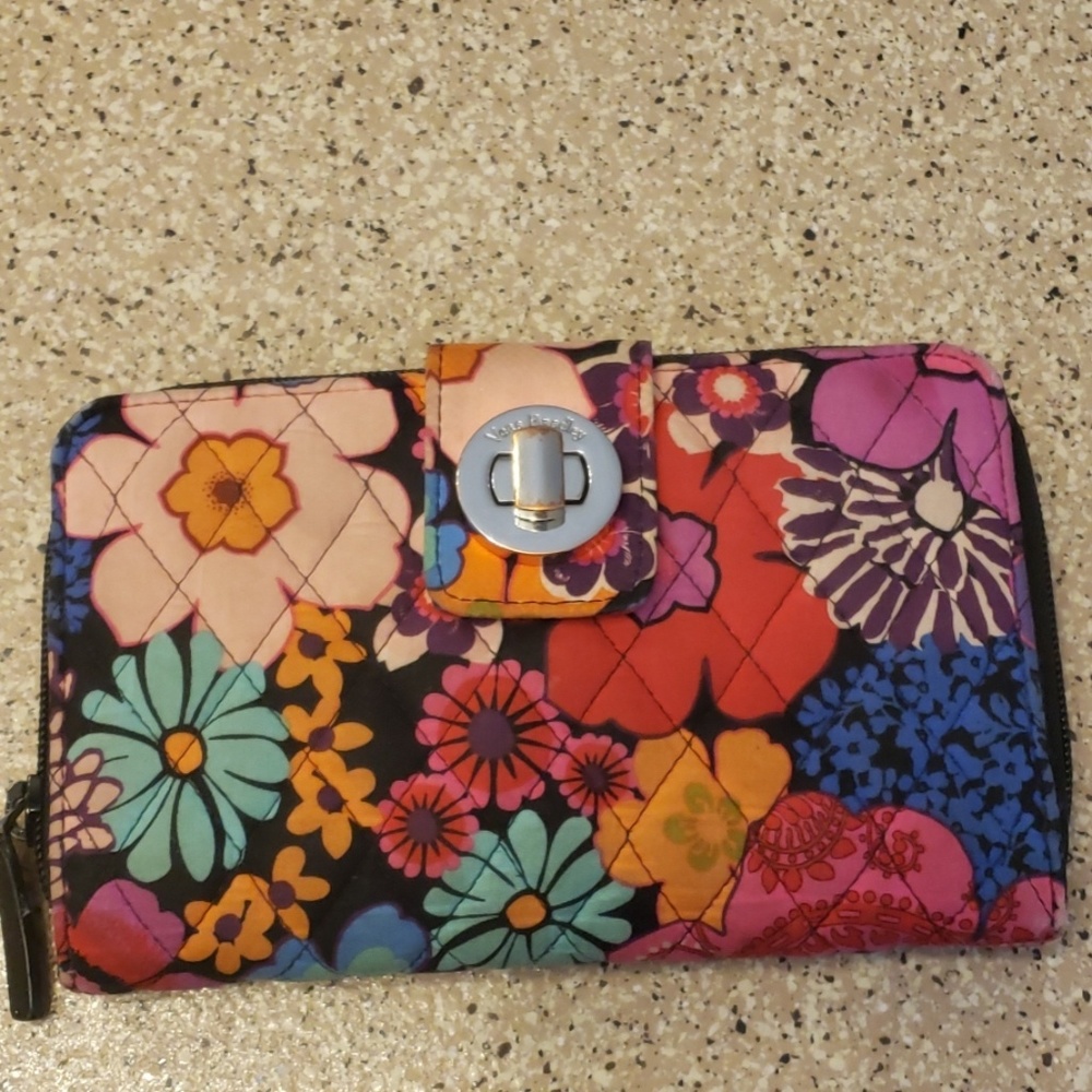 Vera Bradley Fiesta Floral Turn Lock Wallet
